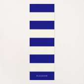 Modern Stylish Simple Ivory and Navy Custom Name Yogamat (Voorkant)