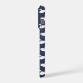 Modern Stylish Trendy Blue Swan Pattern Phone Case iPhone Hoesje (Linkerkant)