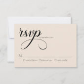 Modern Stylish Wedding Enclosure with QR Code RSVP Kaartje (Voorkant)