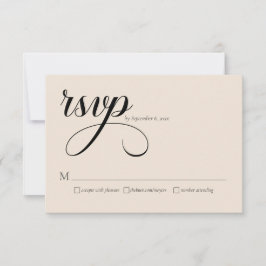 Modern Stylish Wedding Enclosure with QR Code RSVP Kaartje