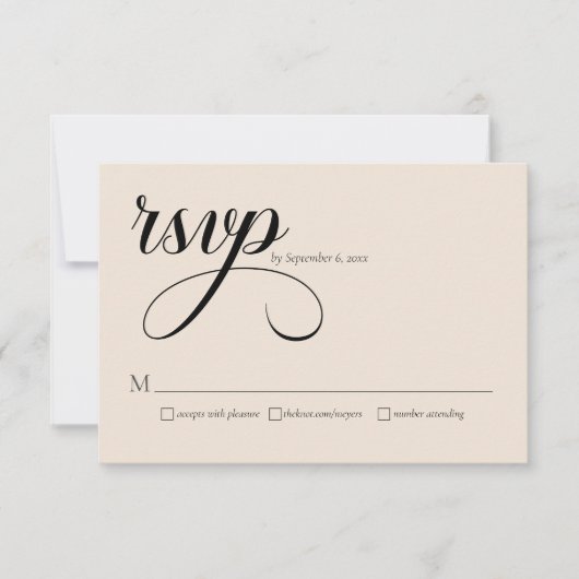 Modern Stylish Wedding Enclosure with QR Code RSVP Kaartje (Voorkant)