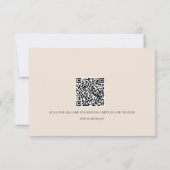 Modern Stylish Wedding Enclosure with QR Code RSVP Kaartje (Achterkant)