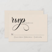 Modern Stylish Wedding Enclosure with QR Code RSVP Kaartje (Voorkant / Achterkant)