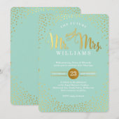 MODERN STYLISH WEDDING mini gold confetti munt Kaart (Voorkant / Achterkant)