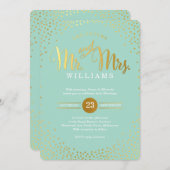 MODERN STYLISH WEDDING mini gold confetti munt Kaart (Voorkant / Achterkant)