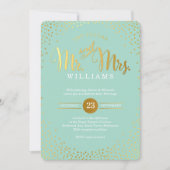 MODERN STYLISH WEDDING mini gold confetti munt Kaart (Voorkant)