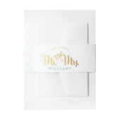 MODERN STYLISH WEDDING mini gold confetti munt Uitnodigingen Wikkel (Voorkant Voorbeeld)