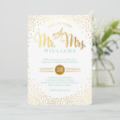 MODERN STYLISH WEDDING mini Silver confetti munt Kaart (Staand voorkant)