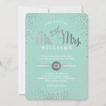 MODERN STYLISH WEDDING mini Silver confetti munt