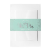 MODERN STYLISH WEDDING mini Silver confetti munt Uitnodigingen Wikkel (Voorkant Voorbeeld)