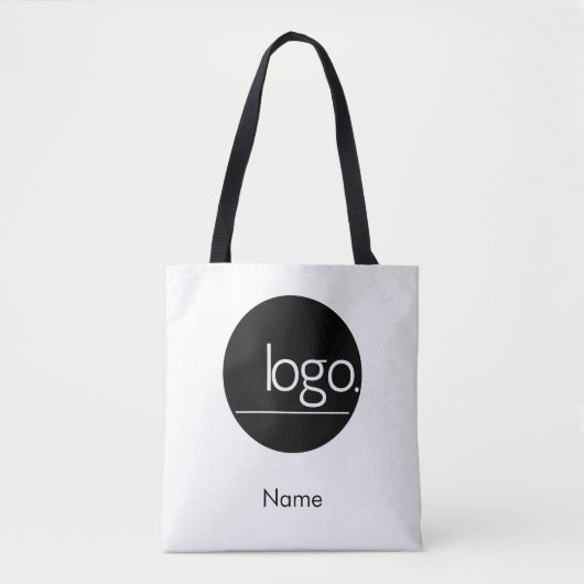 MODERN STYLISH WITTE EIGEN BEDRIJFSTAK VAN DE NAAM TOTE BAG (Voorkant)