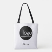 MODERN STYLISH WITTE EIGEN BEDRIJFSTAK VAN DE NAAM TOTE BAG (Achterkant)