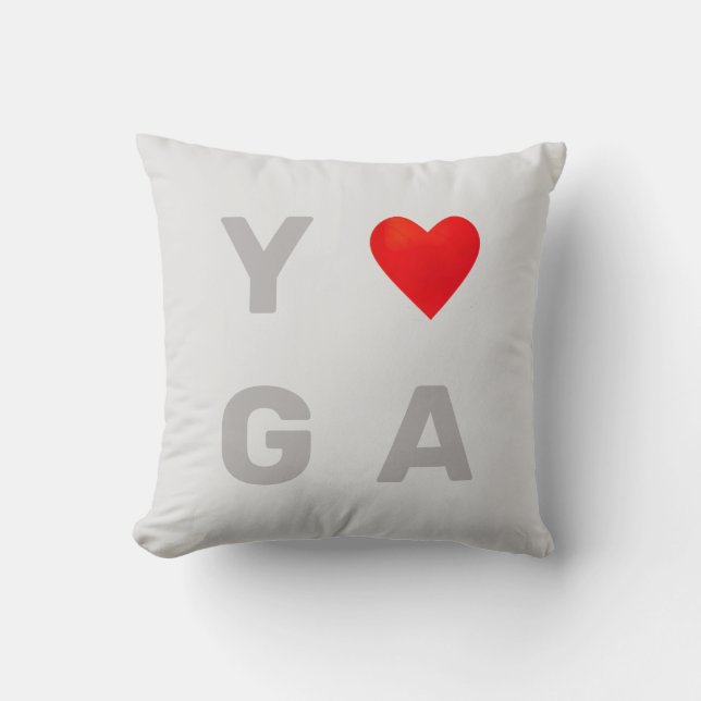 Modern Stylish Yoga Heart Kussen (Voorkant)