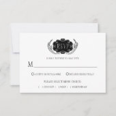 Modern Stylistic Black en White RSVP | (Voorkant)