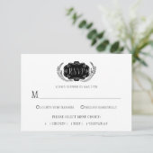 Modern Stylistic Black en White RSVP | (Staand voorkant)
