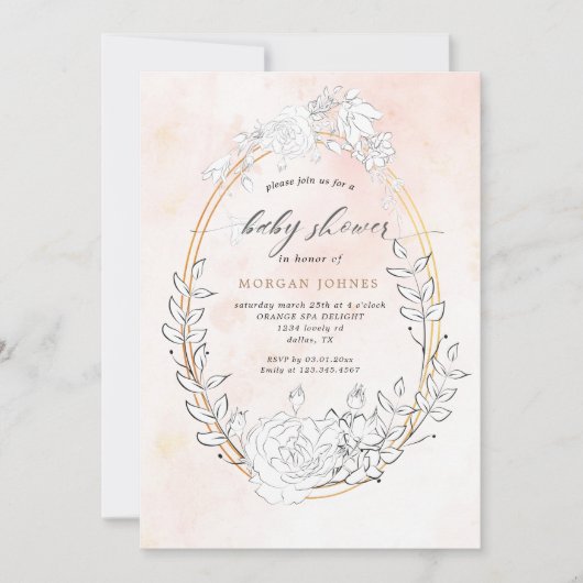 modern subtiel baby shower (Voorkant)