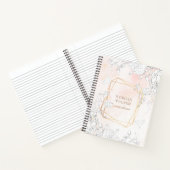 Modern subtiel blozen monogram Notitieboek (Binnen)