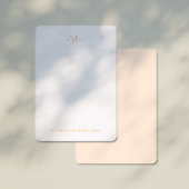 Modern subtiel monogram Initiaal & naam Notitiekaartje