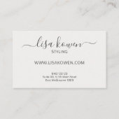 Modern subtiel terrazzo-keramisch patroon visitekaartje (Achterkant)