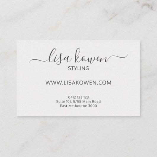 Modern subtiel terrazzo-keramisch patroon visitekaartje (Achterkant)