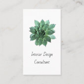 Modern Succulent Boho Botanical QR code Visitekaartje (Voorkant)