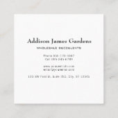 Modern Succulent Garden Nursery Green Botanicals Vierkante Visitekaartje (Achterkant)