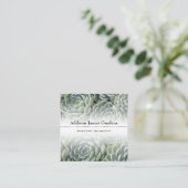 Modern Succulent Garden Nursery Green Botanicals Vierkante Visitekaartje (Staand voorkant)
