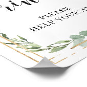 Modern Succulent Groene Bloemendranken Bord Poster (Hoek)