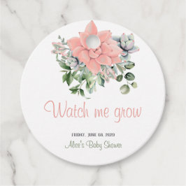 Modern Succulent Kijk me Groei Groen Koraal Bedankjes Labels