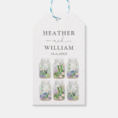 Modern Succulent Terrarium Fiesta Bloemenbruiloft Cadeaulabel (Voorkant)