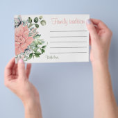 Modern Succulent Waterverf Coral Family Tradition Flyer (Hand)