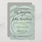 Modern Succulent Wedding Uitnodiging (Voorkant / Achterkant)