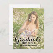 Modern Summer Afstuderen Uitnodiging Briefkaart Fo (Voorkant / Achterkant)