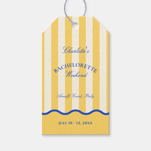 Modern Summer Bachelorette Weekend  Cadeaulabel (Voorkant)