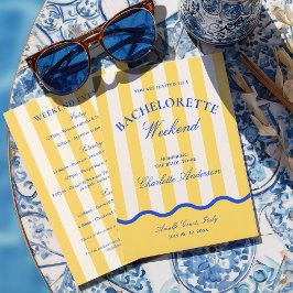 Modern Summer Bachelorette Weekend Kaart