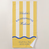 Modern Summer Bachelorette Weekend Strandlaken (Voorkant)