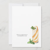 Modern Summer Cocktails Vrijgezellenfeest Kaart (Achterkant)