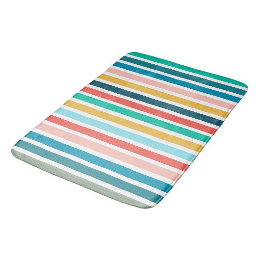 Modern Summer Colorful Vertical  Stripes  Badmat (Gekanteld)