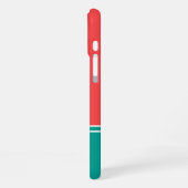 Modern Summer Coral Aquamarine Monogram iPhone Hoesje (Linkerkant)
