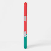 Modern Summer Coral Aquamarine Monogram iPhone Hoesje (Rechterkant)