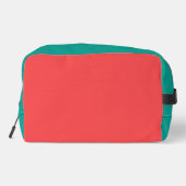 Modern Summer Coral Aquamarine Monogram Toilettasje (Achterkant)