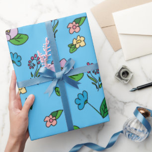 Modern Summer Floral Colorful Cadeaupapier