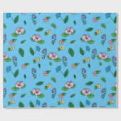 Modern Summer Floral Colorful Cadeaupapier (Vlak)