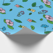 Modern Summer Floral Colorful Cadeaupapier (Hoek)