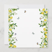 Modern Summer Lemon Baby shower Kaart (Achterkant)