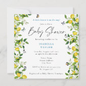 Modern Summer Lemon Baby shower Kaart (Voorkant)