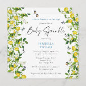 Modern Summer Lemon Baby shower Sprinkle Kaart (Voorkant / Achterkant)