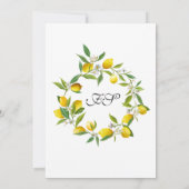 Modern Summer Lemon Boho Vrijgezellenfeest Kaart (Achterkant)