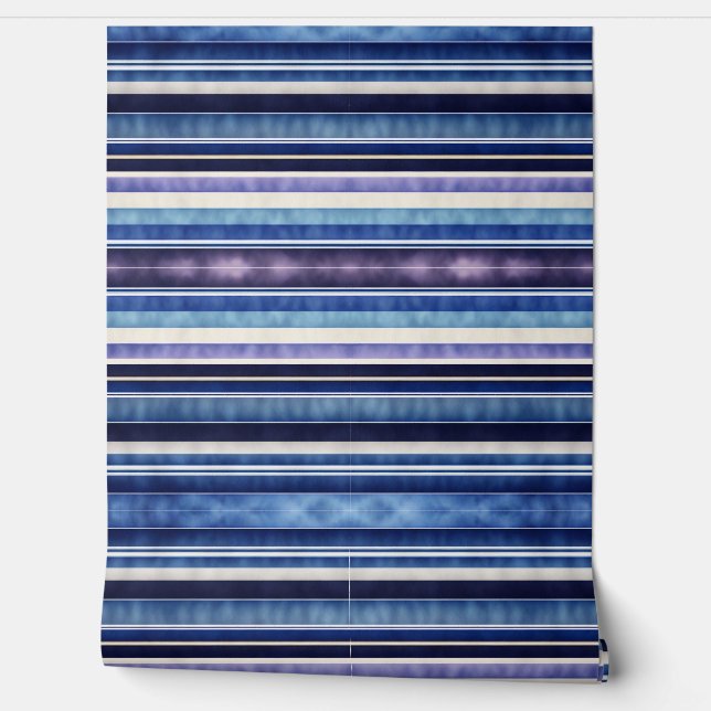 Modern Summer Navy Blue Boat Stripes Collectie Behang (Afrollen)