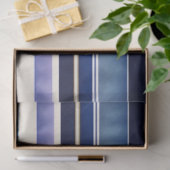 Modern Summer Navy Blue Boat Stripes Collectie Tissuepapier (Geschenk)